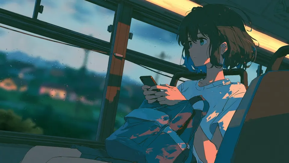 Rainy Bus Ride Live Wallpaper 4K
